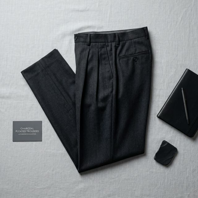 Pleated Wool Trousers